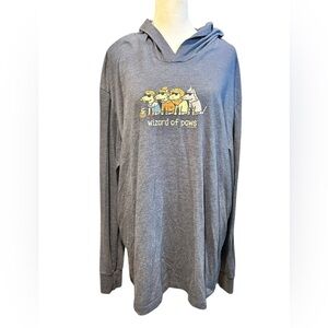 Wizard of Paws Teddy the Dog Long Sleeve Hooded Tee Shirt Women’s Size XXL VGC